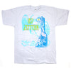 Blue Hermit Jumbo Print on Platinum Gray Tee T-shirt