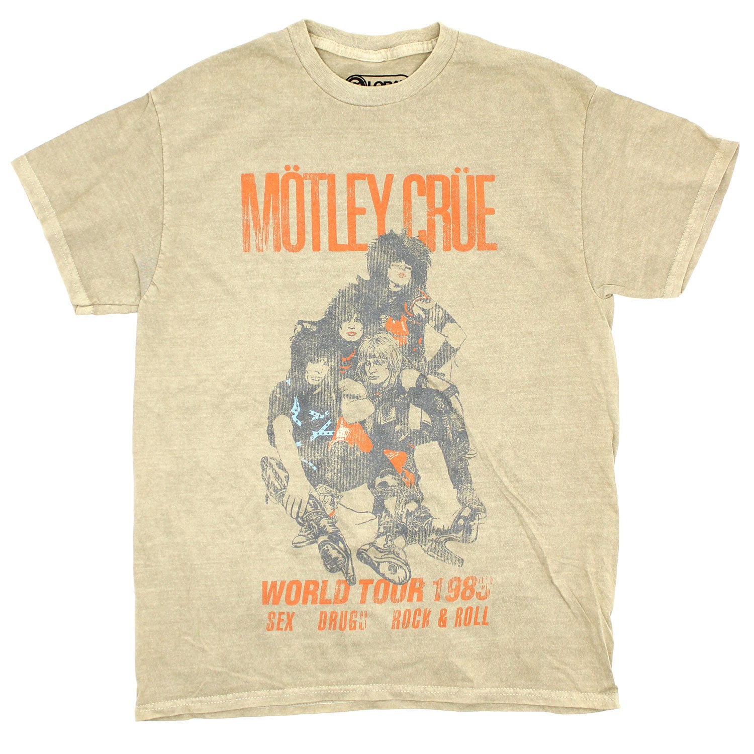 Motley Crue Sex Drugs and R&R Oversized Tee Vintage T-shirt Front