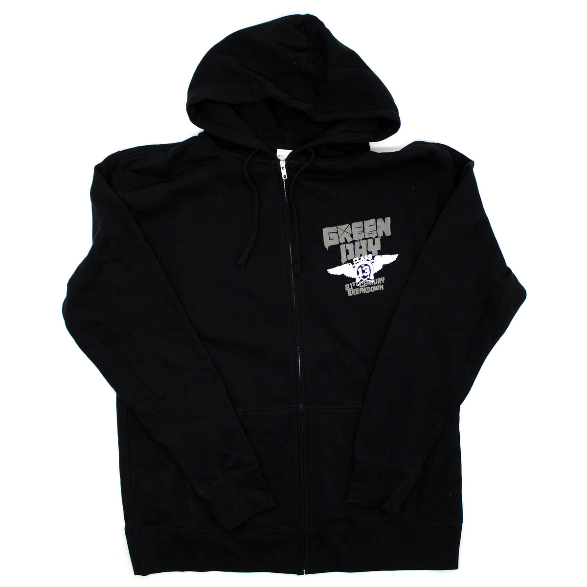 Green Day 21st Century Breakdown Zippered Hooded Sweatshirt Front