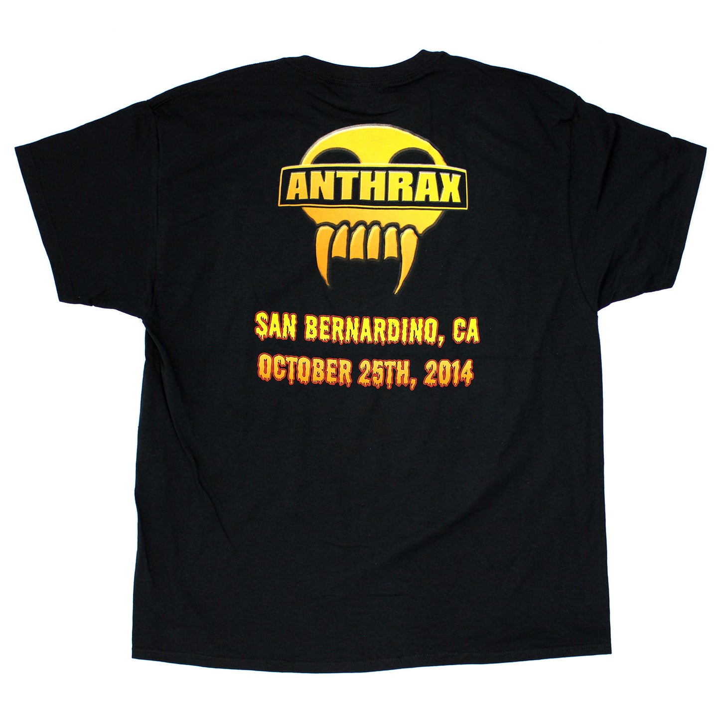 Anthrax San Bernardino, CA October 25th, 2014 T-shirt