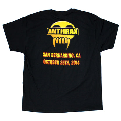 Anthrax San Bernardino, CA October 25th, 2014 T-shirt