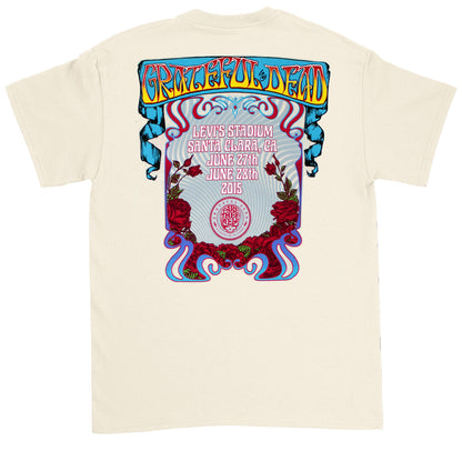 Skeleton Santa Clara 2015 Event Tee on Cream T-shirt