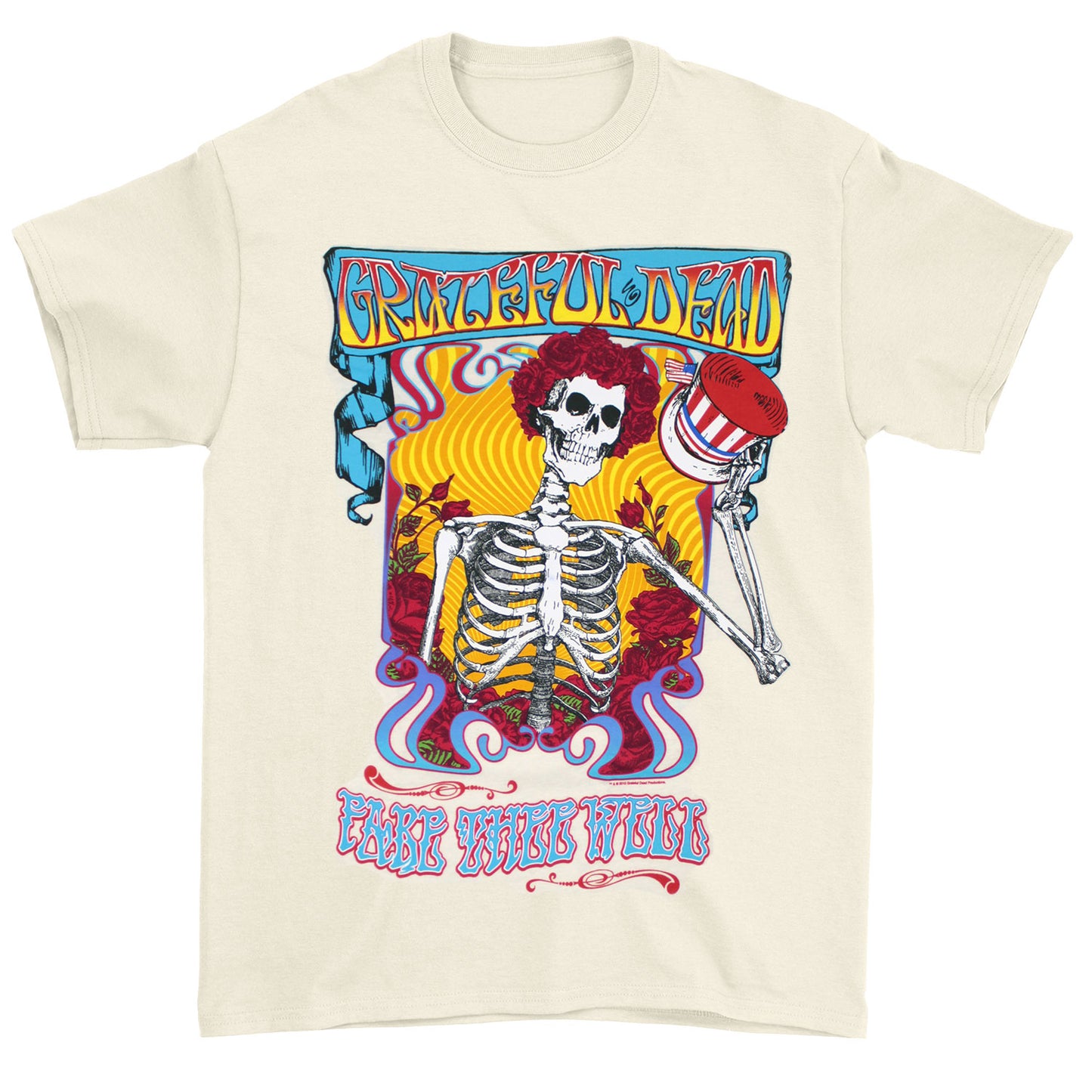 Skeleton Santa Clara 2015 Event Tee on Cream T-shirt
