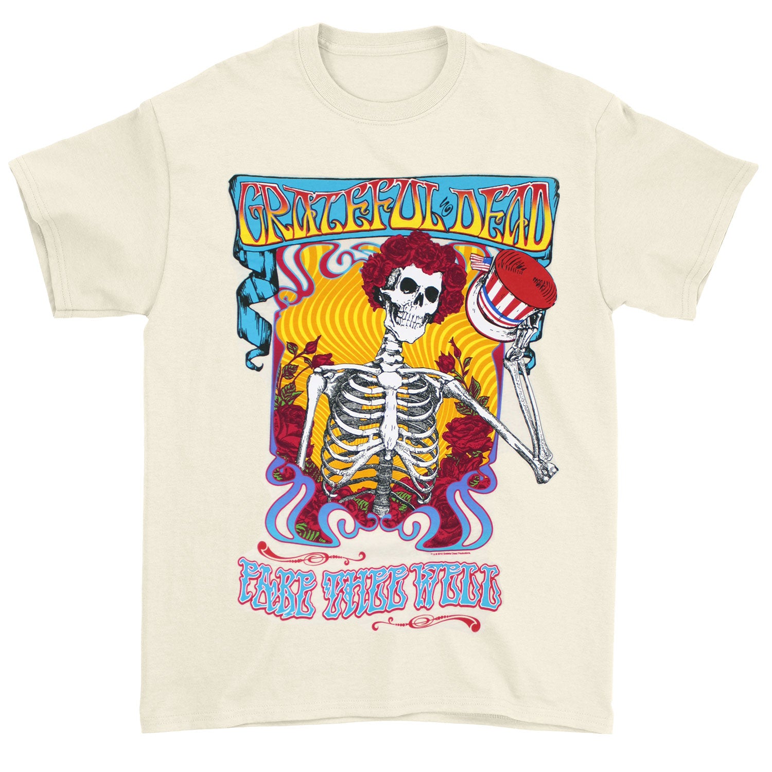 Skeleton Santa Clara 2015 Event Tee on Cream T-shirt