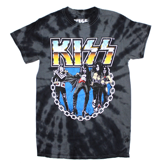 KISS Chain Tie Dye T-shirt Front