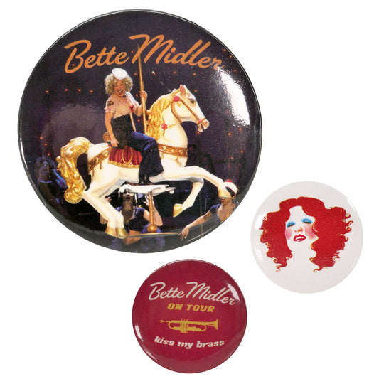 Bette Midler 3pc Pin Set Collector Items