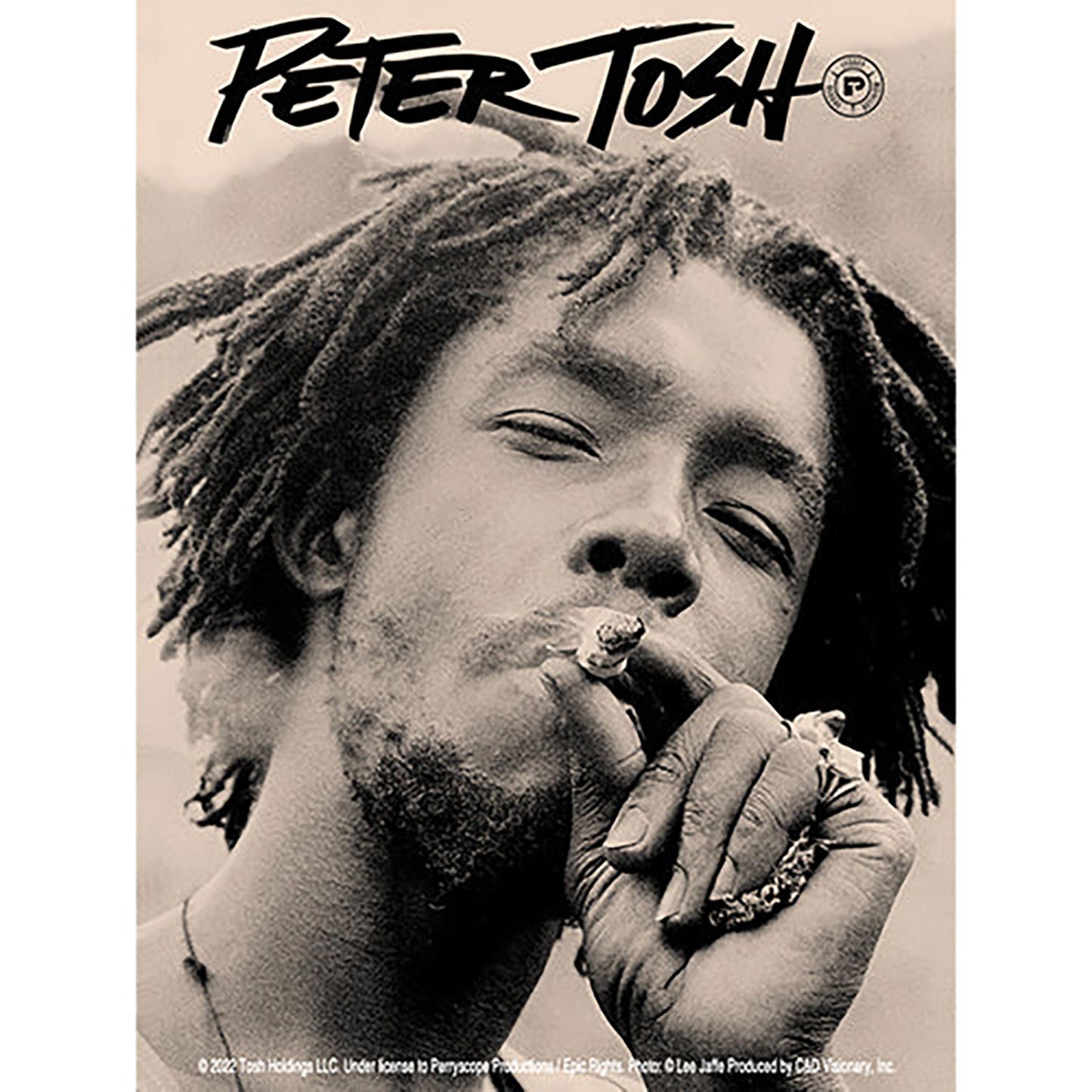 Peter Tosh Sepia Smoke Sticker Front
