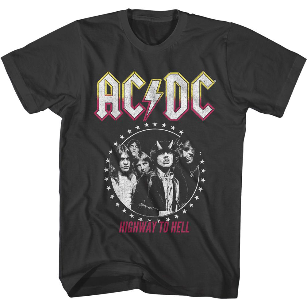 AC/DC Circle Stars T-shirt Front