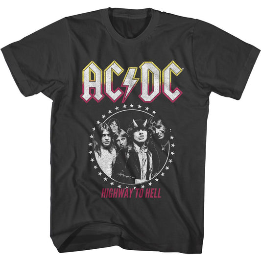 AC/DC Circle Stars T-shirt Front