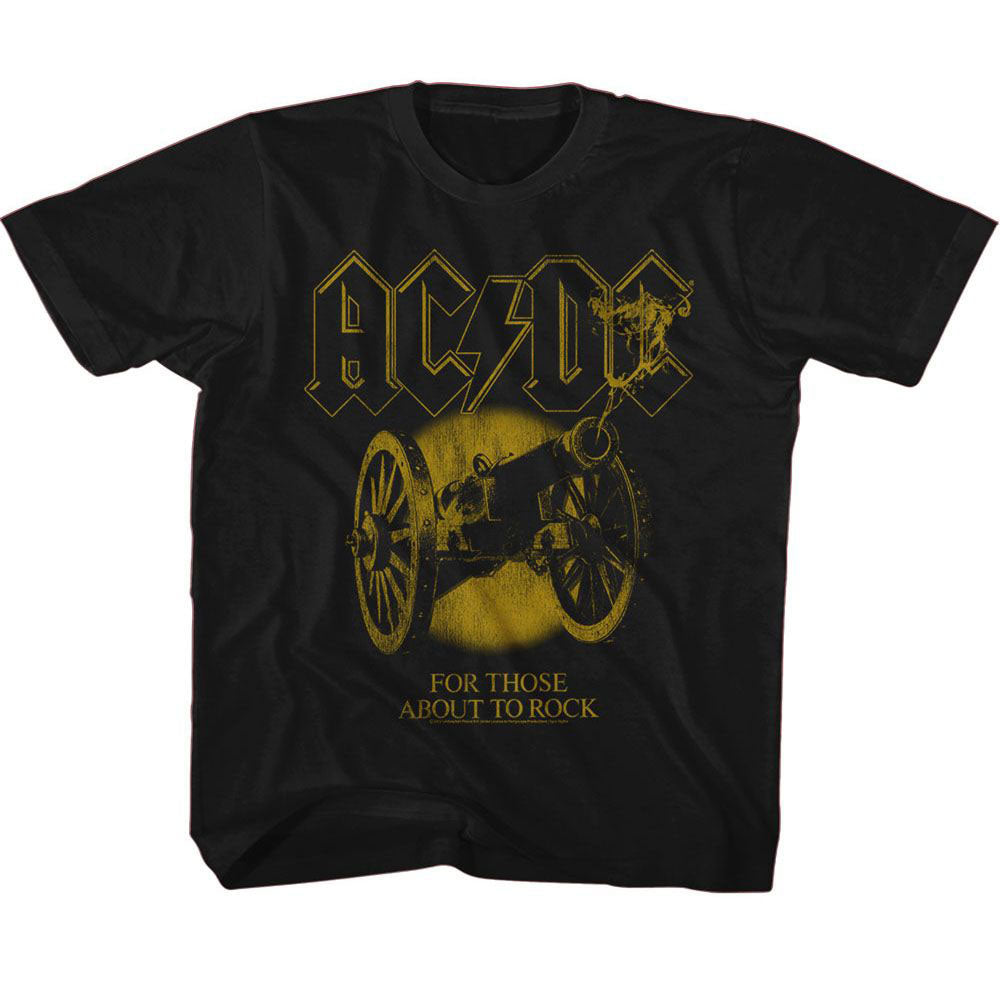 AC/DC Monochrome Ftatr Kids Childrens T-shirt Front