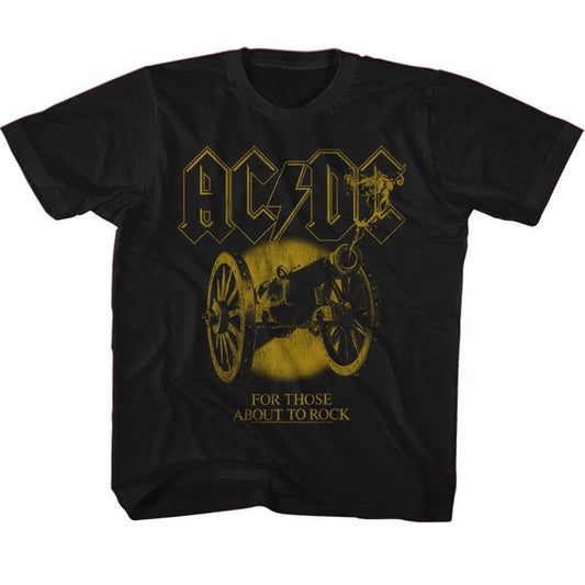 AC/DC Monochrome Ftatr Kids Childrens T-shirt Front