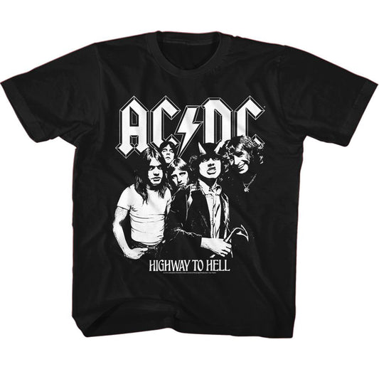 AC/DC Bw Highway Photo Kids Childrens T-shirt Front