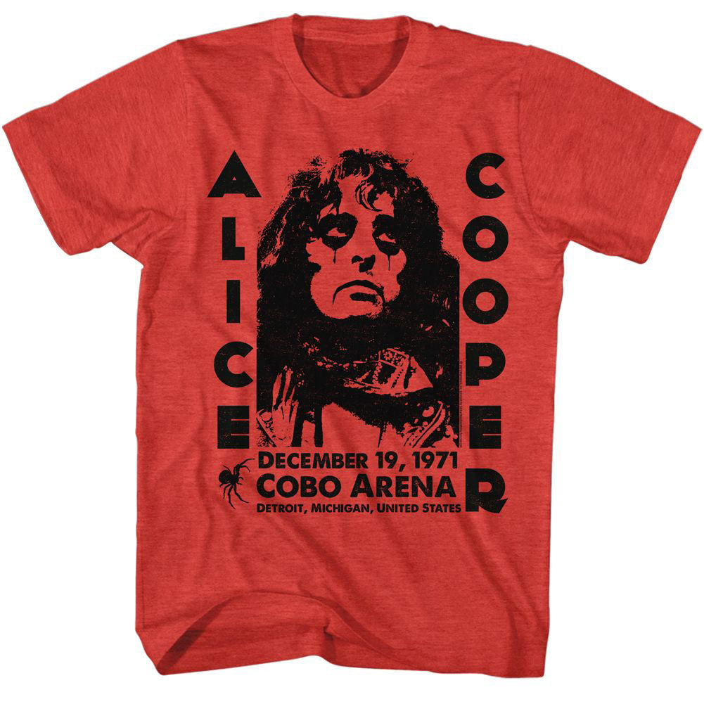 Alice Cooper Cobo Arena 1971 T-shirt Front