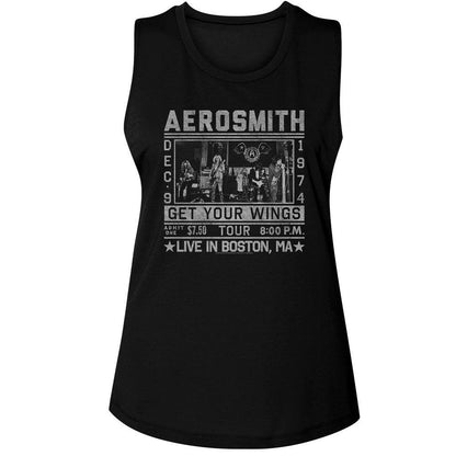 Aerosmith Wings Tour 74 Womens Tank