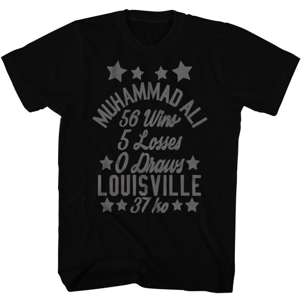 Muhammad Ali Win Loss Draw T-shirt Front