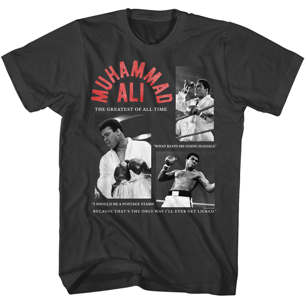 Muhammad Ali Ali Quote Collage T-shirt Front