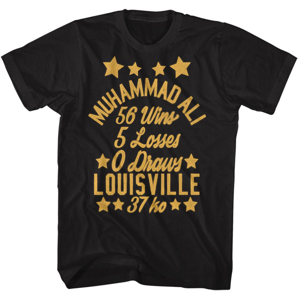Muhammad Ali Win Loss Draw T-shirt Front