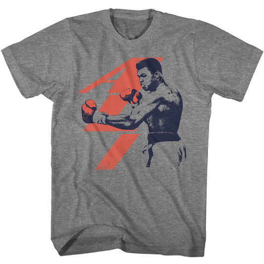Muhammad Ali Name And Figure T-shirt Front