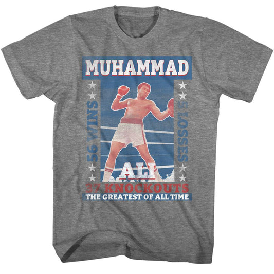 Muhammad Ali Ali Fight Record T-shirt Front