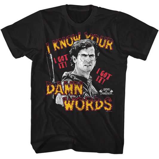 Army Of Darkness Know Your Words T-shirt Front