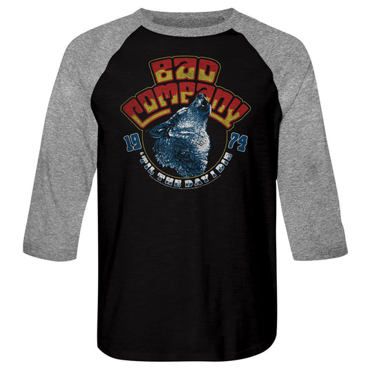 Bad Company Wolf Head 74 Baseball Jersey Front