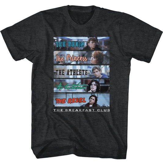 Breakfast Club Character Rectangles T-shirt Front