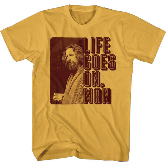 Big Lebowski Life Goes On Man T-shirt Front