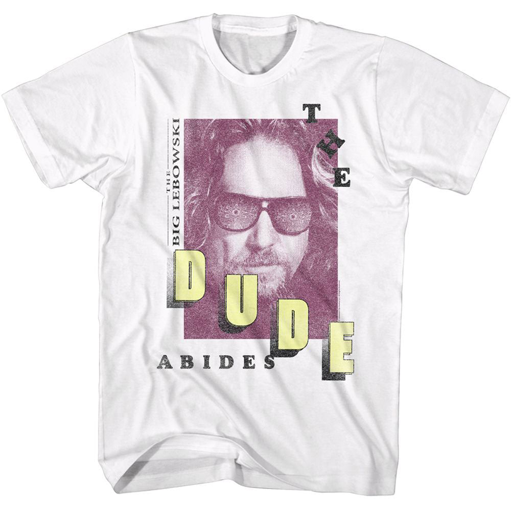 Big Lebowski Dude Abides Photo T-shirt Front
