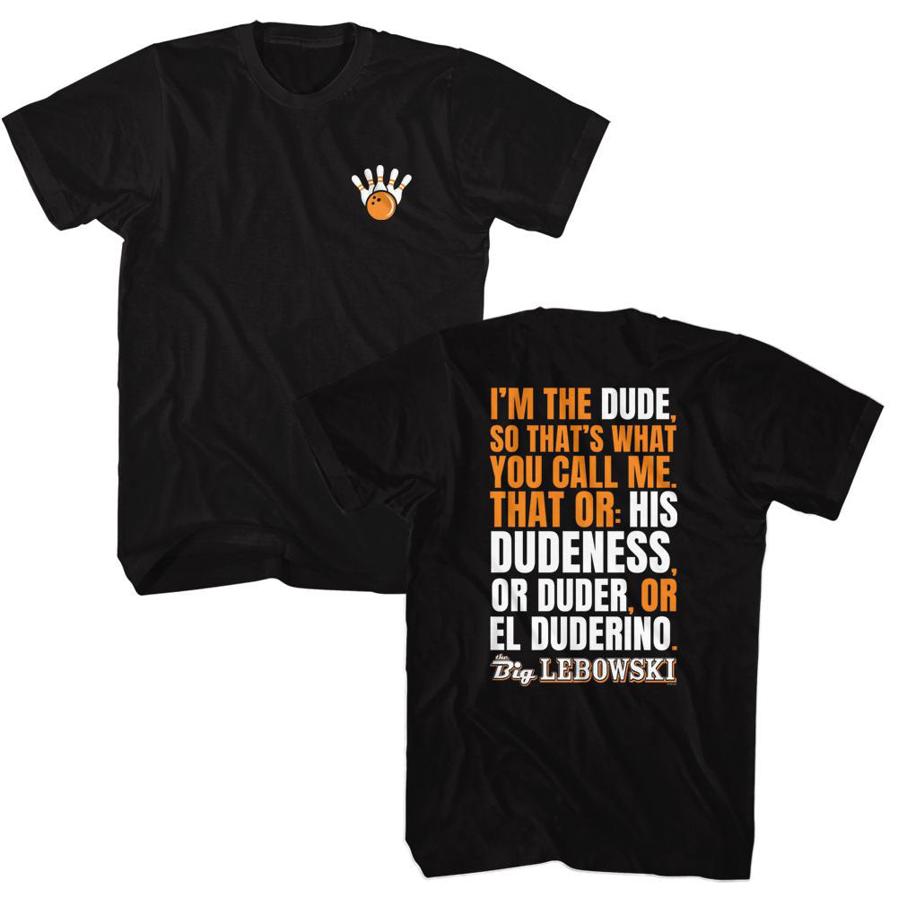 Big Lebowski-im The Dude T-shirt Front