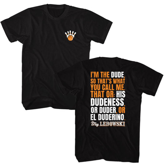 Big Lebowski-im The Dude T-shirt Front