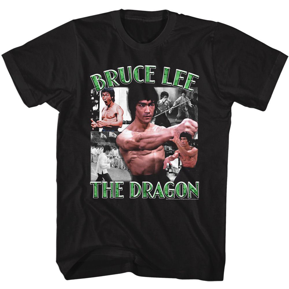 Bruce Lee The Dragon Collage T-shirt Front
