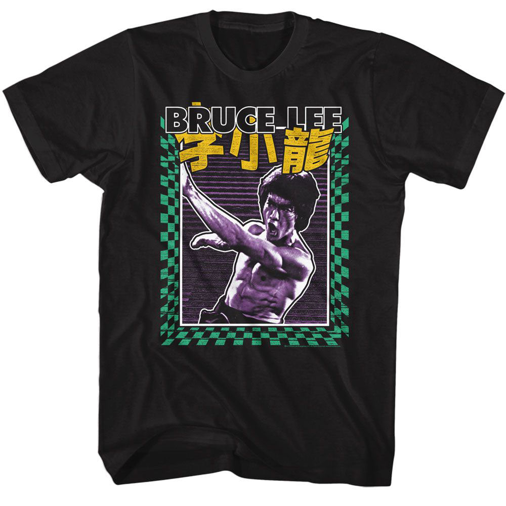 Bruce Lee Bright Patterns T-shirt Front