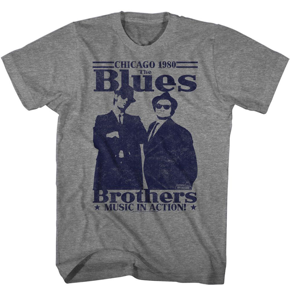 The Blues Brothers Music In Action T-shirt Front