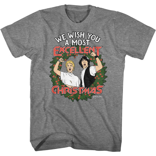 Bill And Teds Excellent Adventure Bill And Ted Excellent Christmas T-shirt Front