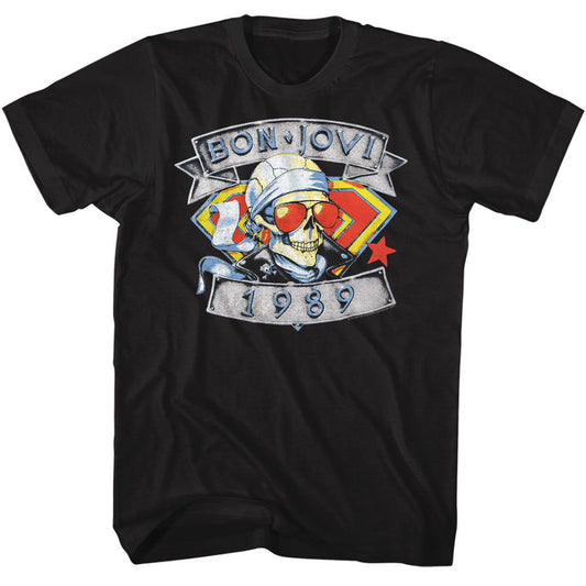 Bon Jovi 1989 Skull Man T-shirt Front