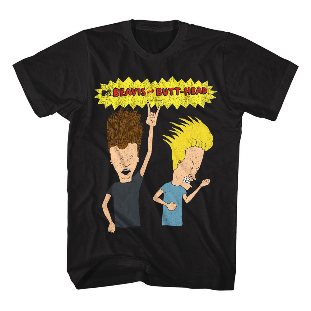 Beavis And Butthead Rockin Out T-shirt Front