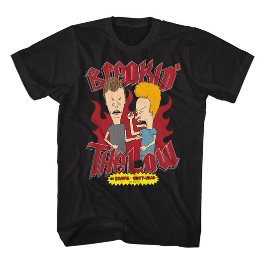 Beavis And Butthead Breakin The Law T-shirt Front