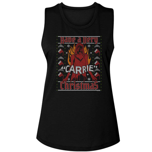 Carrie A Very Carrie Christmas Womens Tank Front