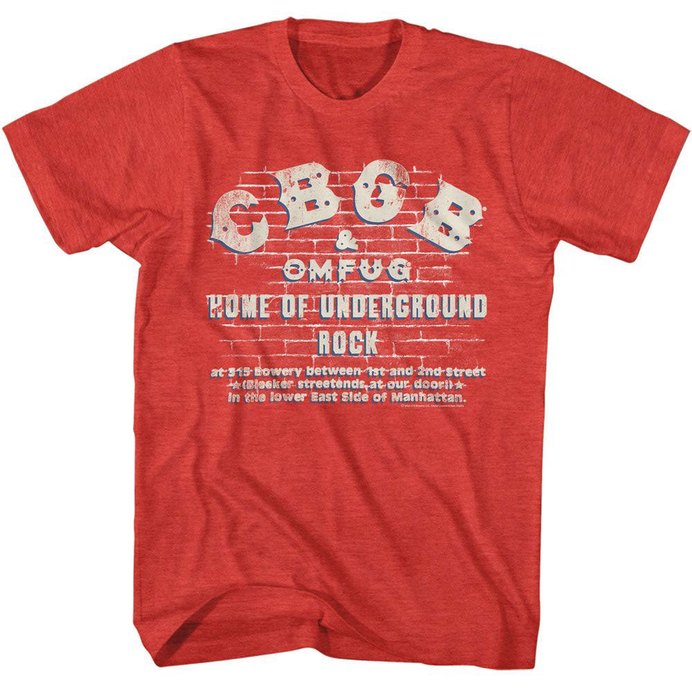 Cbgb Logo On Wall T-shirt Front