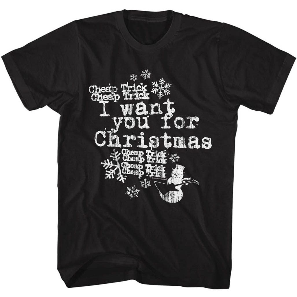 Cheap Trick-want You For Christmas T-shirt Front