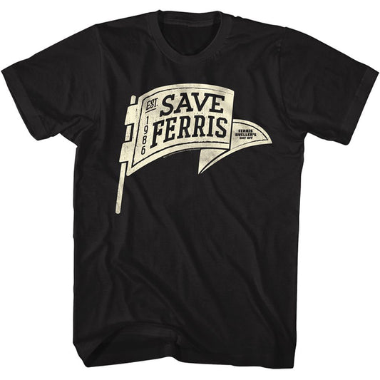Ferris Beuller's Day Off Save Ferris Pennant T-shirt Front