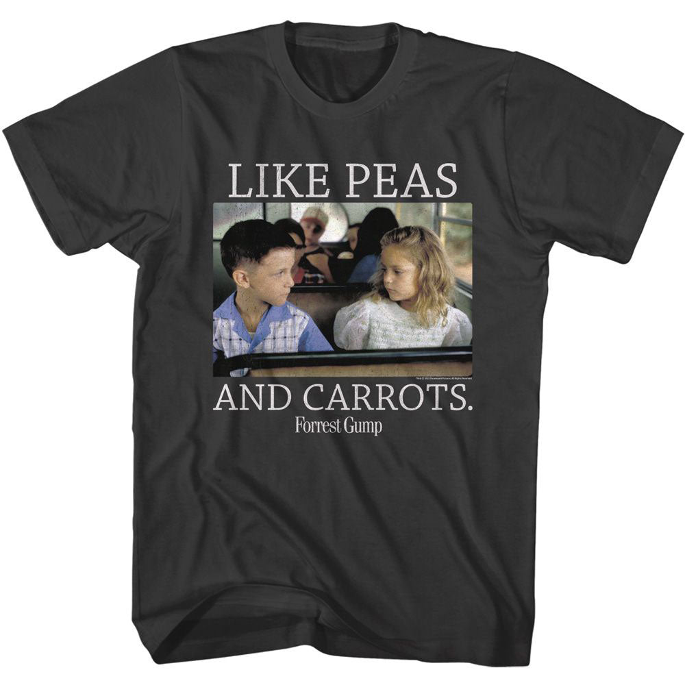 Forrest Gump Like Peas And Carrots T-shirt Front