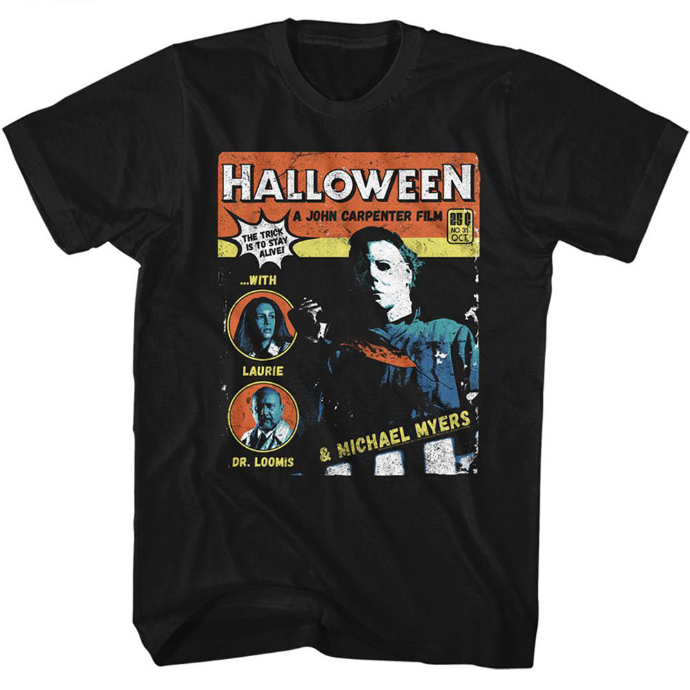 Halloween Comic T-shirt Front