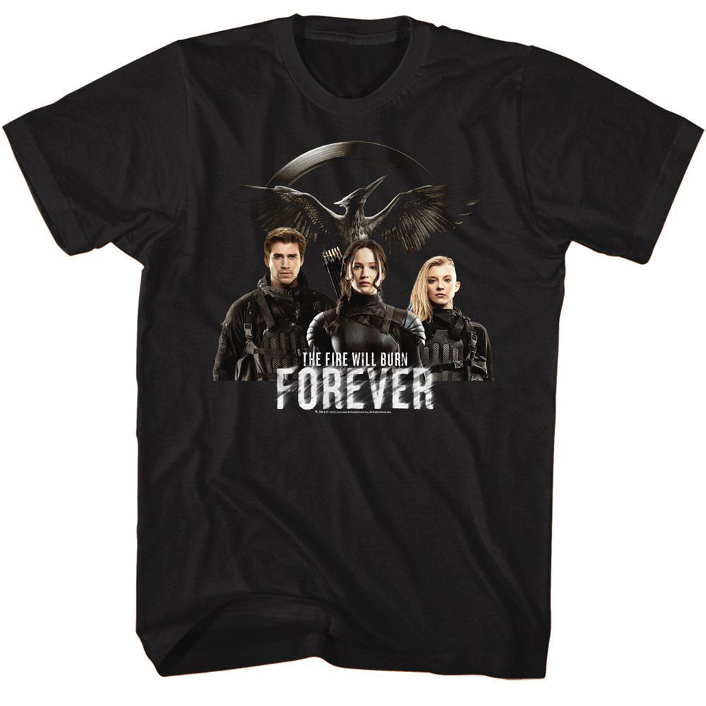 Hunger Games Fire Will Burn Forever T-shirt Front