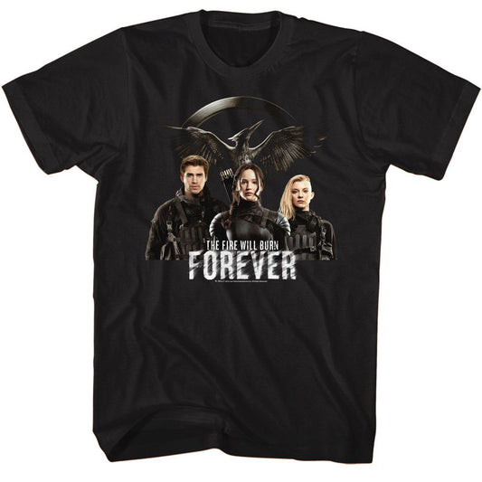 Hunger Games Fire Will Burn Forever T-shirt Front