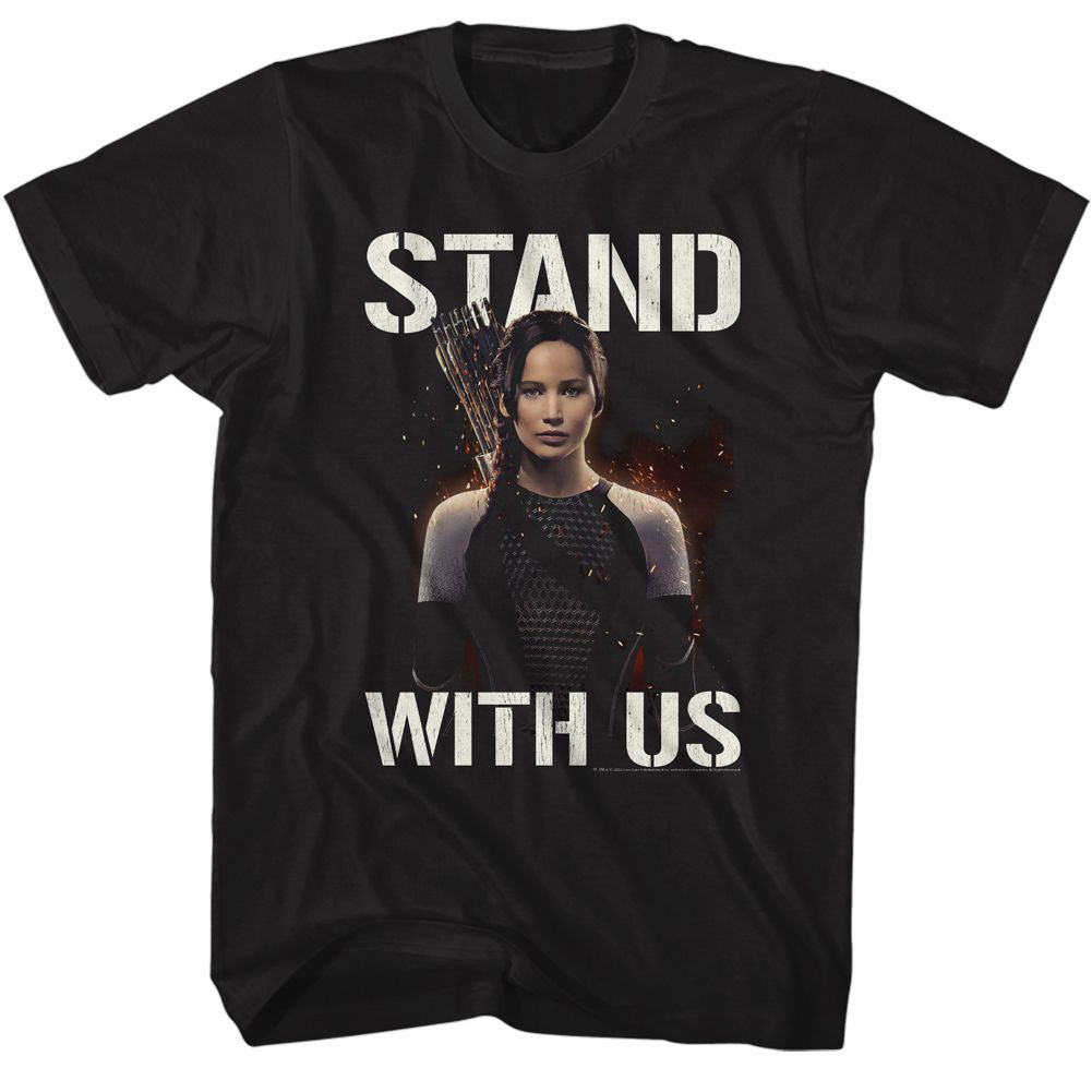 Hunger Games-stand With Us Katniss T-shirt Front