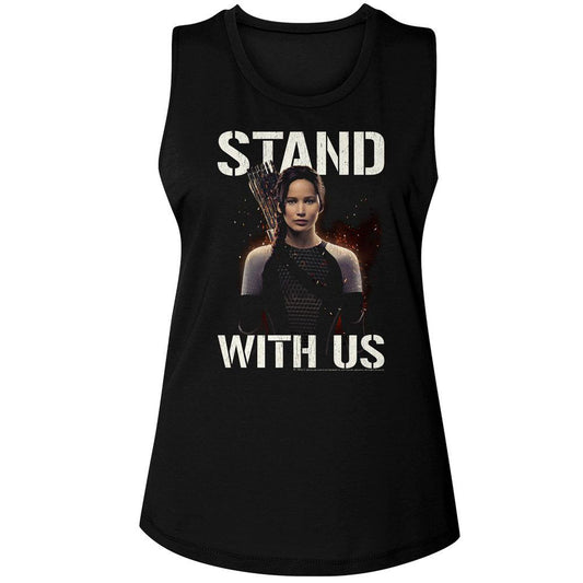 Hunger Games Stand With Us Katniss Womens Tank Front