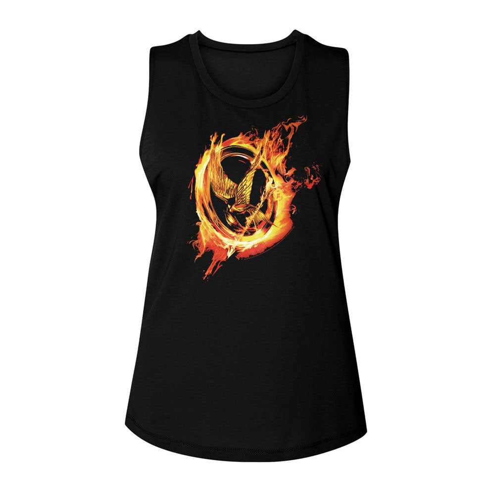 Hunger Games Pin Womens Tank Front