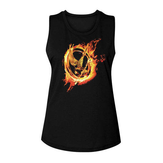 Hunger Games Pin Womens Tank Front