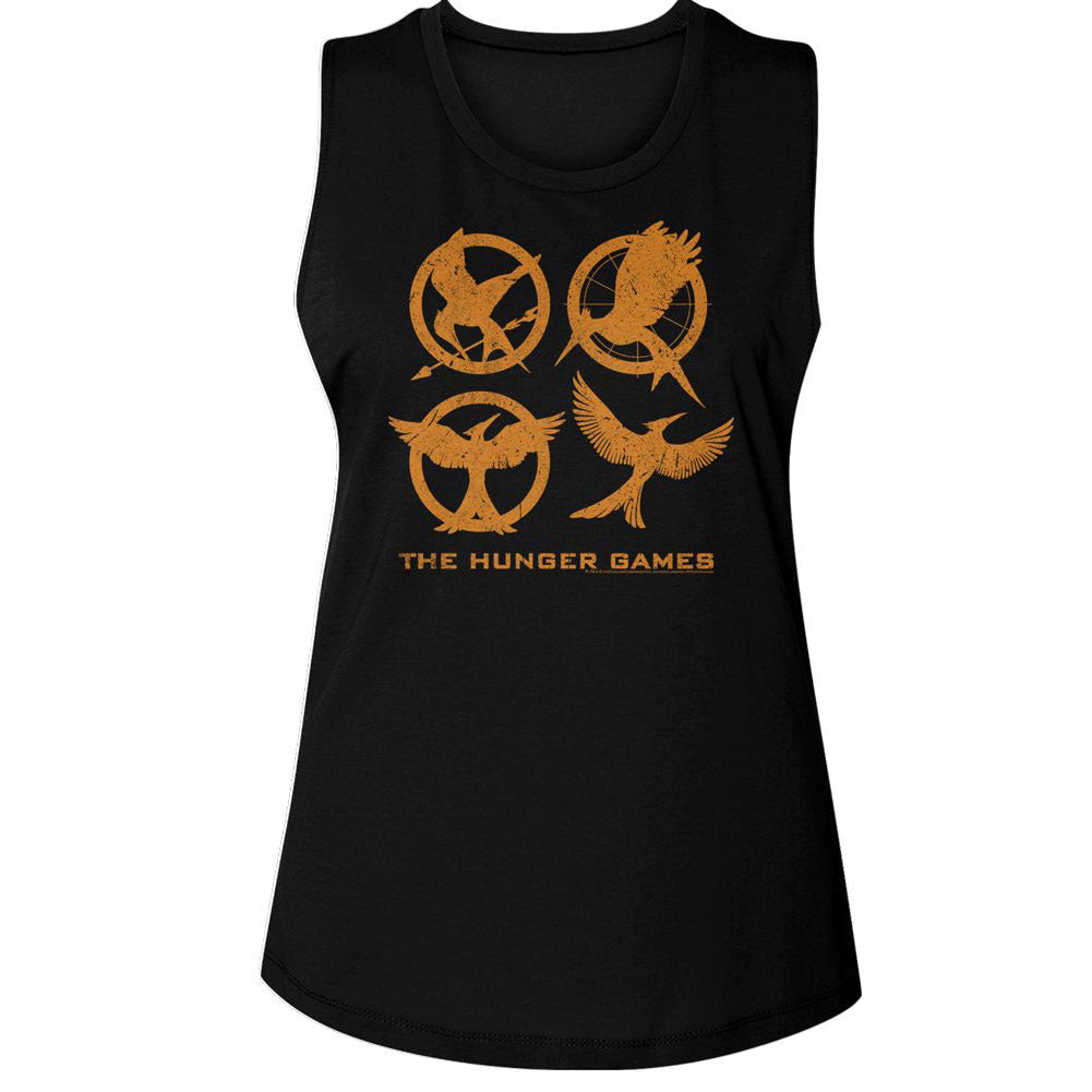 Hunger Games Emblems Womens Tank Front